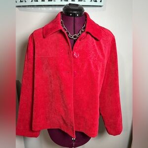 Requirements Corduroy Jacket beautiful Red Women’s Size Large.